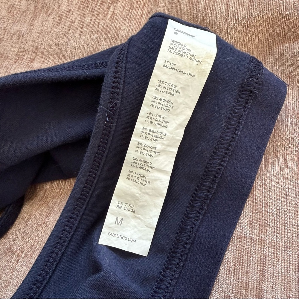 Fabletics- Live-In Racerback Bralette in Deep Blue - Picture 5 of 9